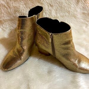Gold sparkly boots, size 10